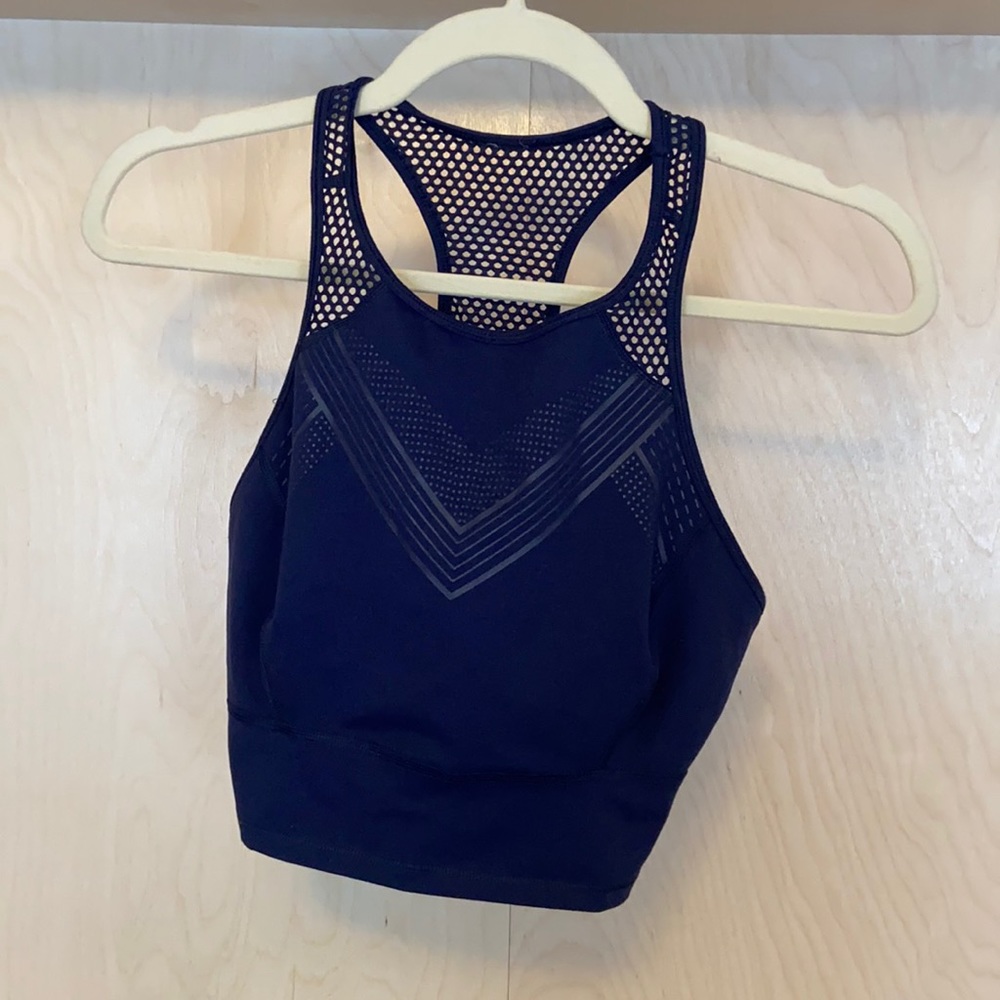 Under Armour High Neck Blue Sports Bra/Top